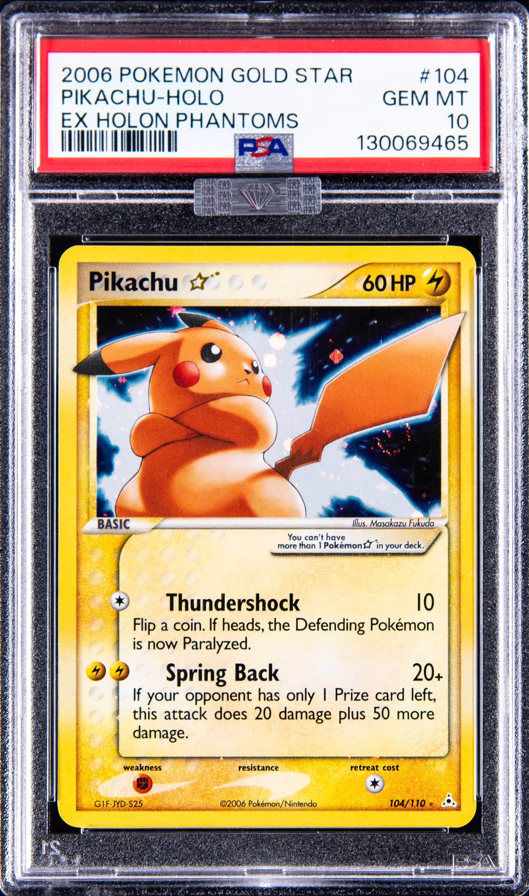 2006 Gold Star Pikachu PSA 10 Sells for $148,800