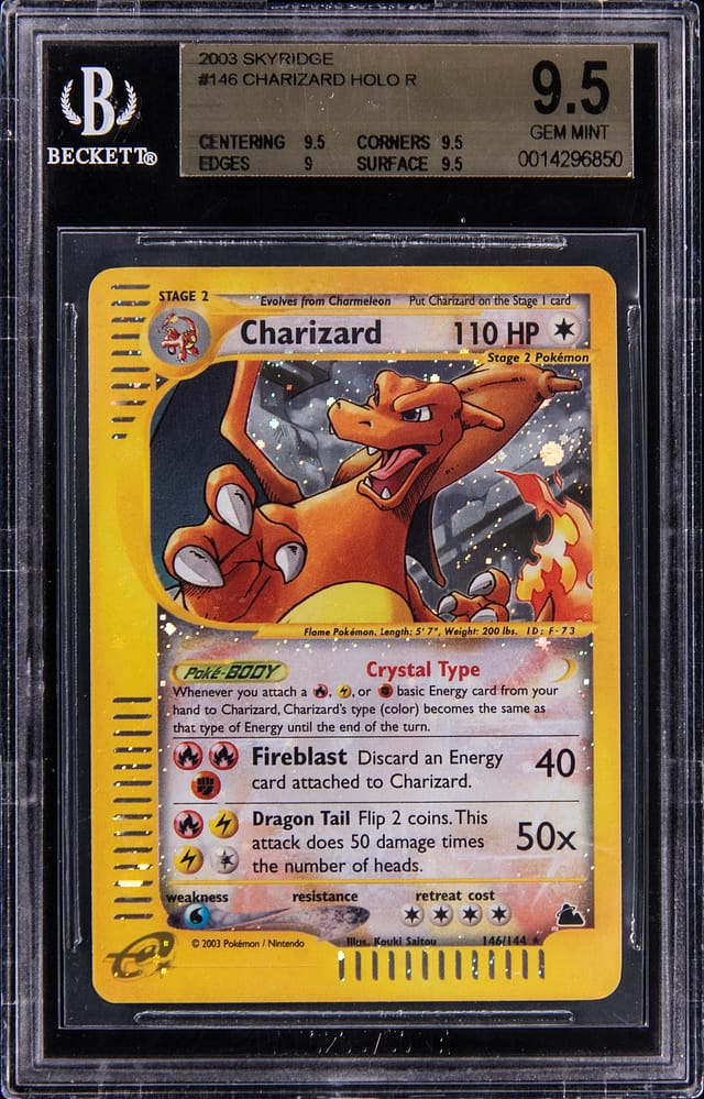 2003 Skyridge Crystal Charizard BGS 9.5 Sells for $27K