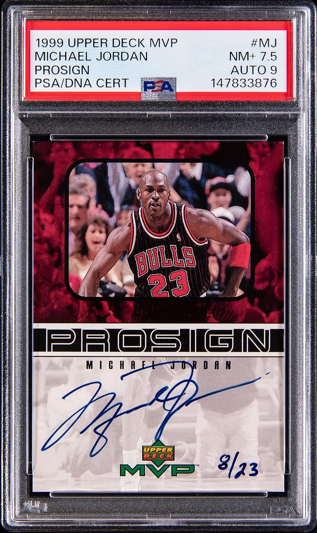 1999-00 UD MVP Prosign Jordan Auto /23 sells for $58K