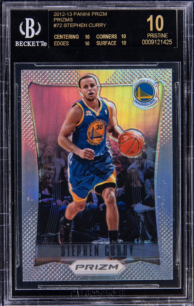 2012-13 Prizm Silver Stephen Curry BGS 10 Black Label
