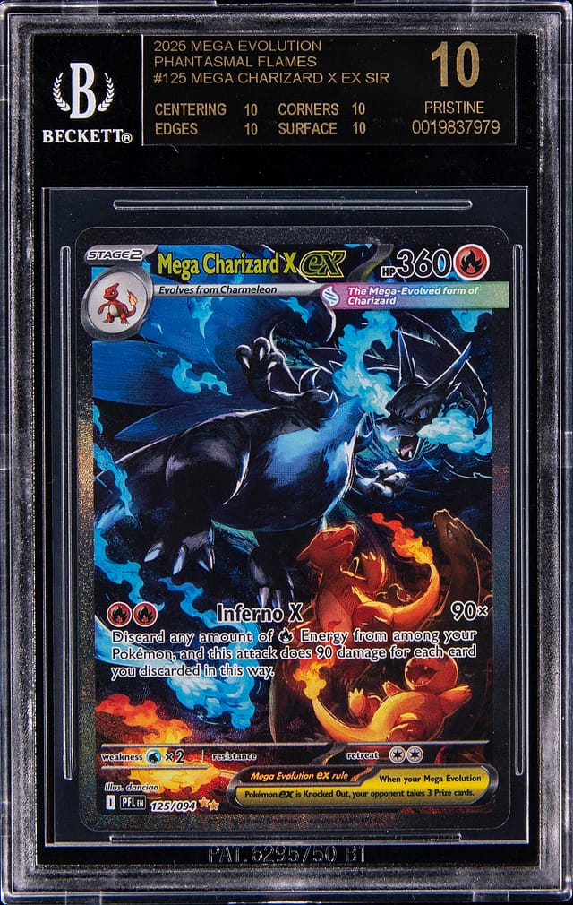 2025 Mega Charizard X ex BGS Black Label $35K Sale