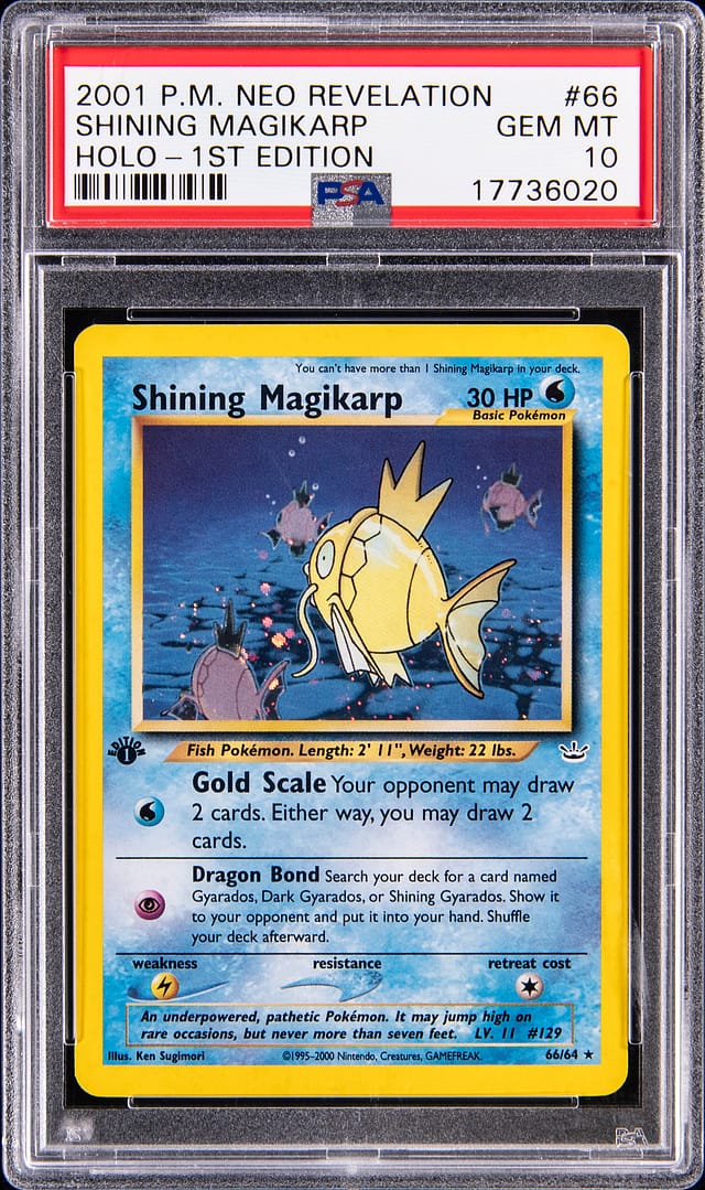 Shining Magikarp PSA 10 Neo Revelation Sale Data