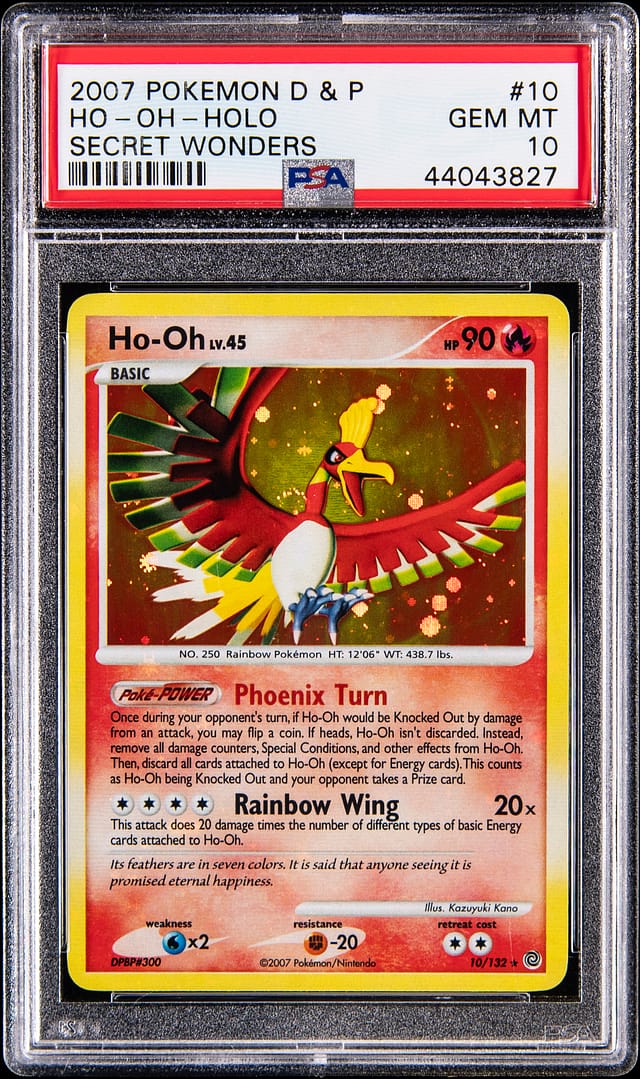 2007 Secret Wonders Ho-Oh PSA 10 Sells for $152k