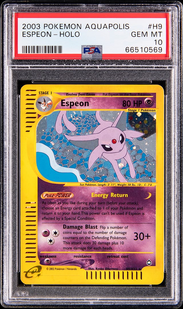 2003 Aquapolis Espeon PSA 10 sells for $13.4K