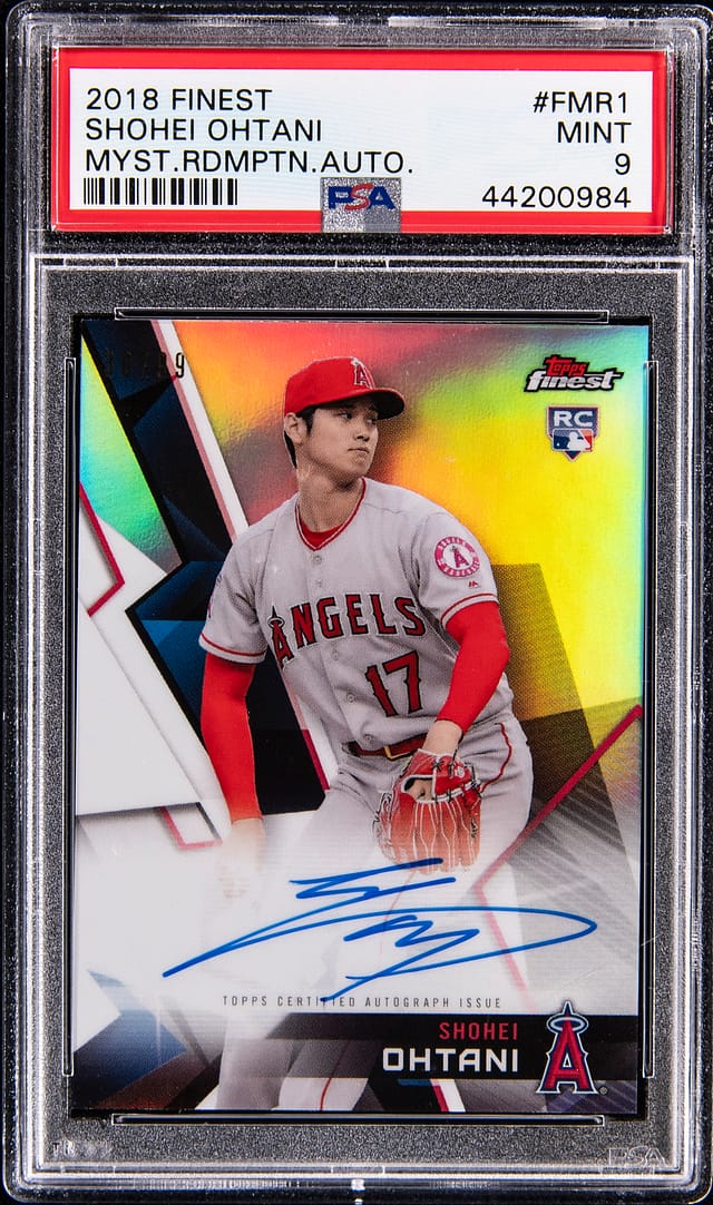 2018 Finest Ohtani Mystery Auto PSA 9 Sells for $19.5K