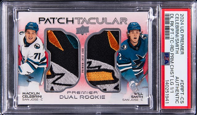 Celebrini/Smith 1-of-1 Premier Rookie Patch Sale