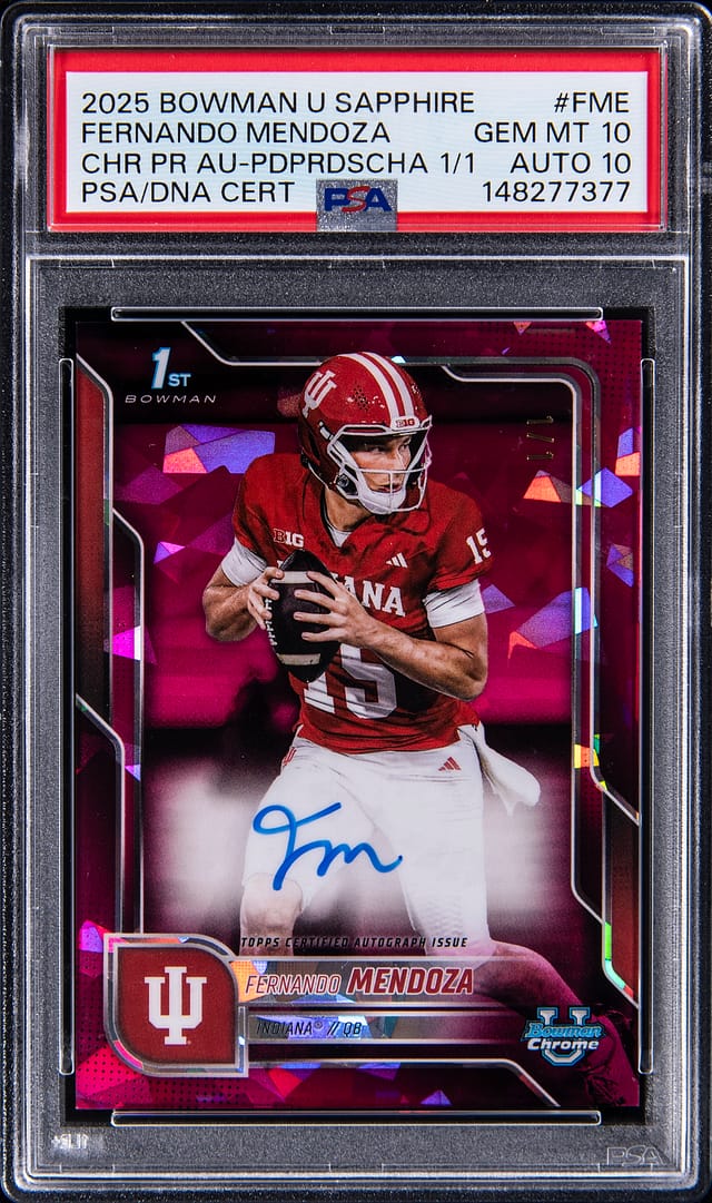 Fernando Mendoza 1/1 Padparadscha Auto Sells for $591K