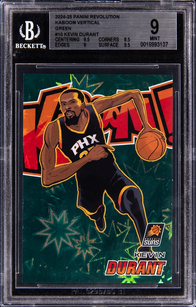 Kevin Durant 2024-25 Kaboom! Green 1/1 Sells for $59K