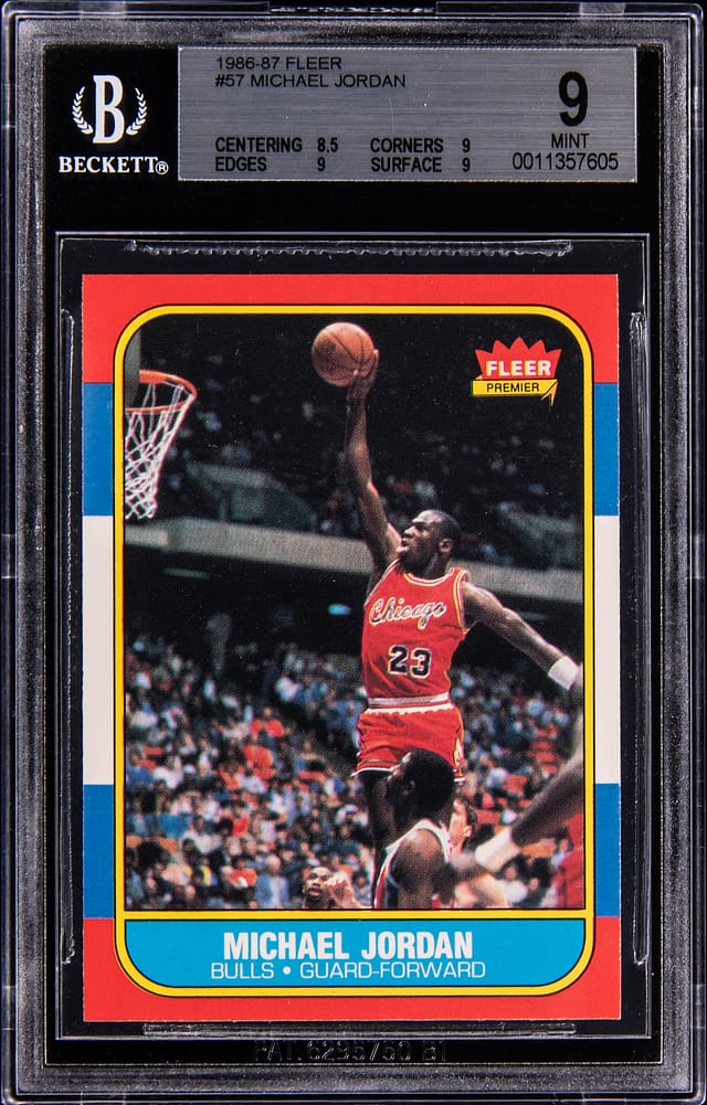 1986 Fleer Michael Jordan Rookie BGS 9 sells for $17K