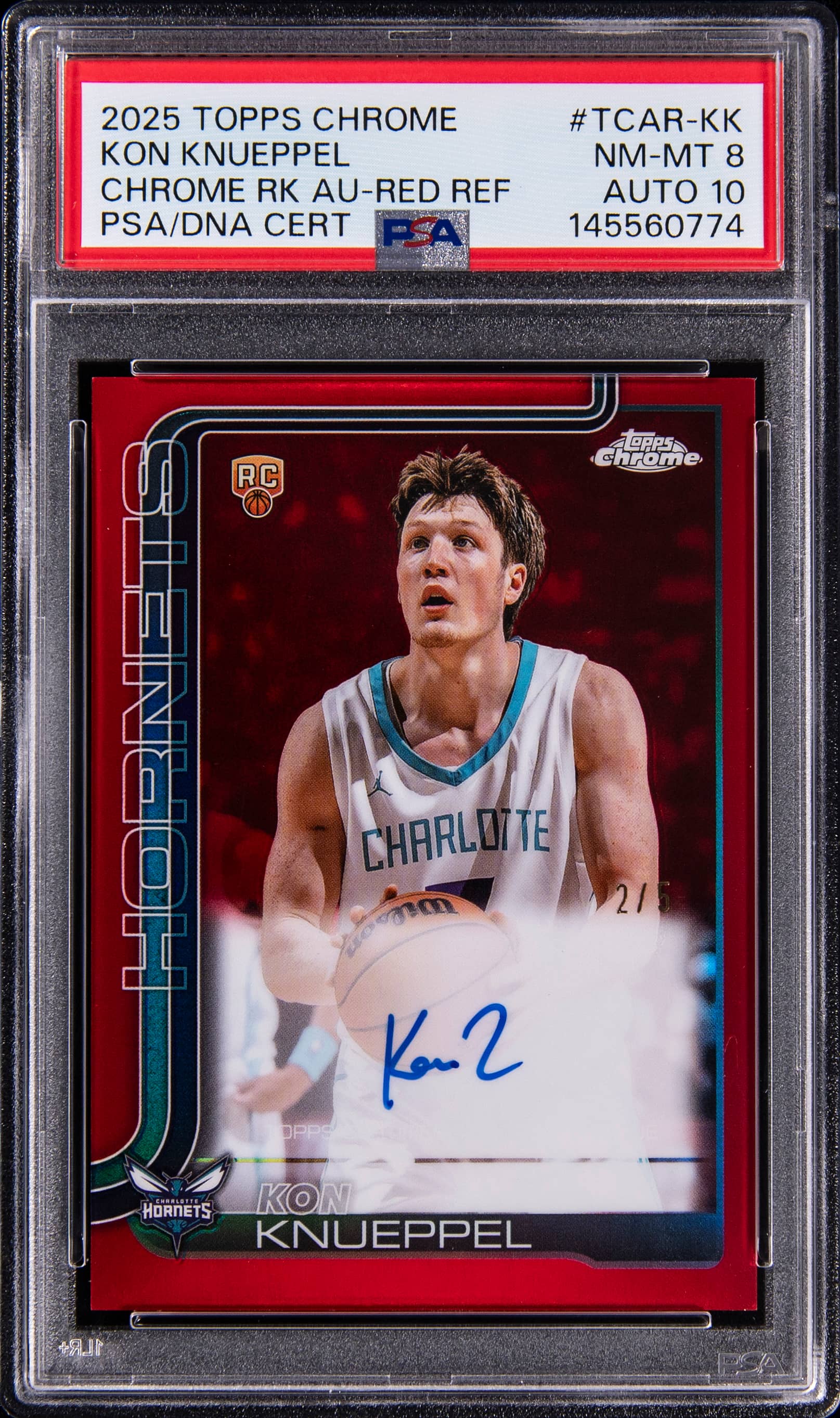 Kon Knueppel Red Refractor Auto /5 Sells for $20,740
