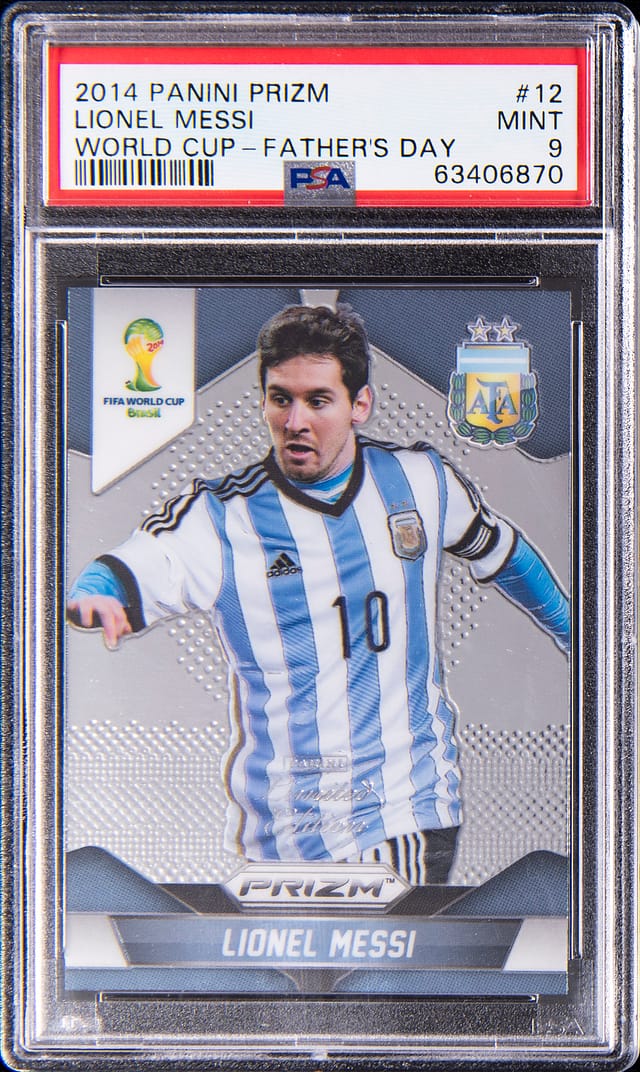 2014 Messi Prizm Father’s Day /7 PSA 9 Sells for $35K