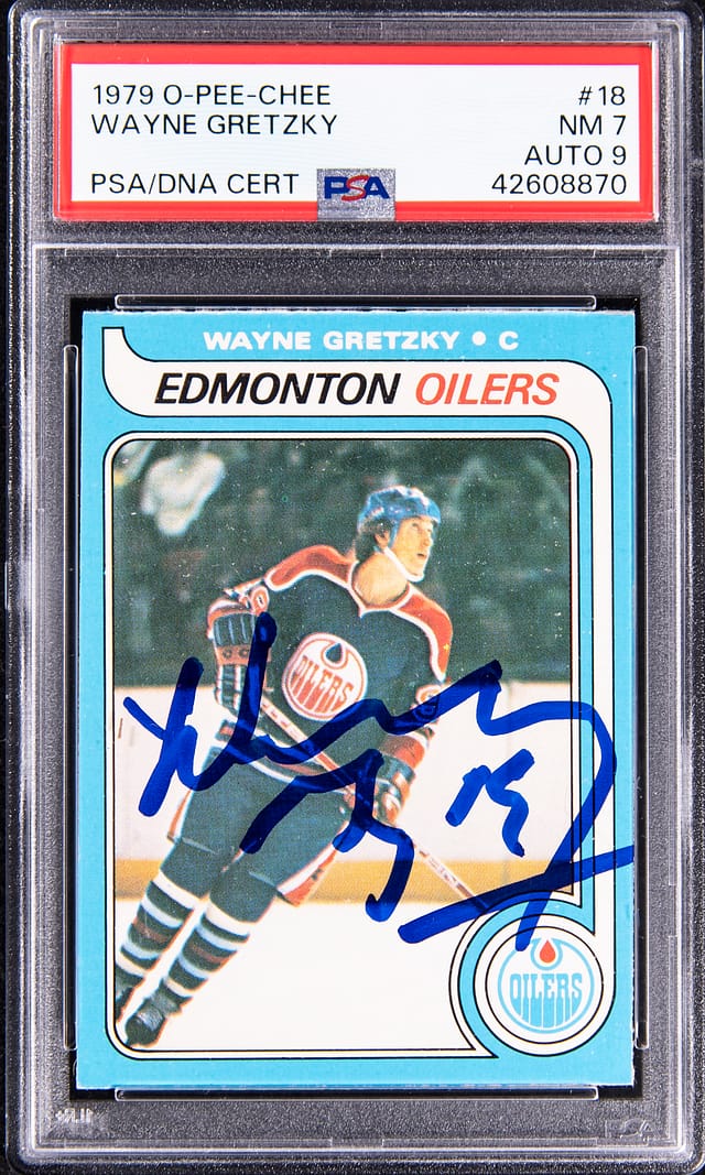 1979-80 OPC Gretzky Signed Rookie PSA 7 Sells