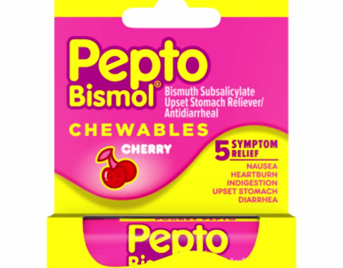 Prenez Pepto Bismol à la volée! Sur le pouce