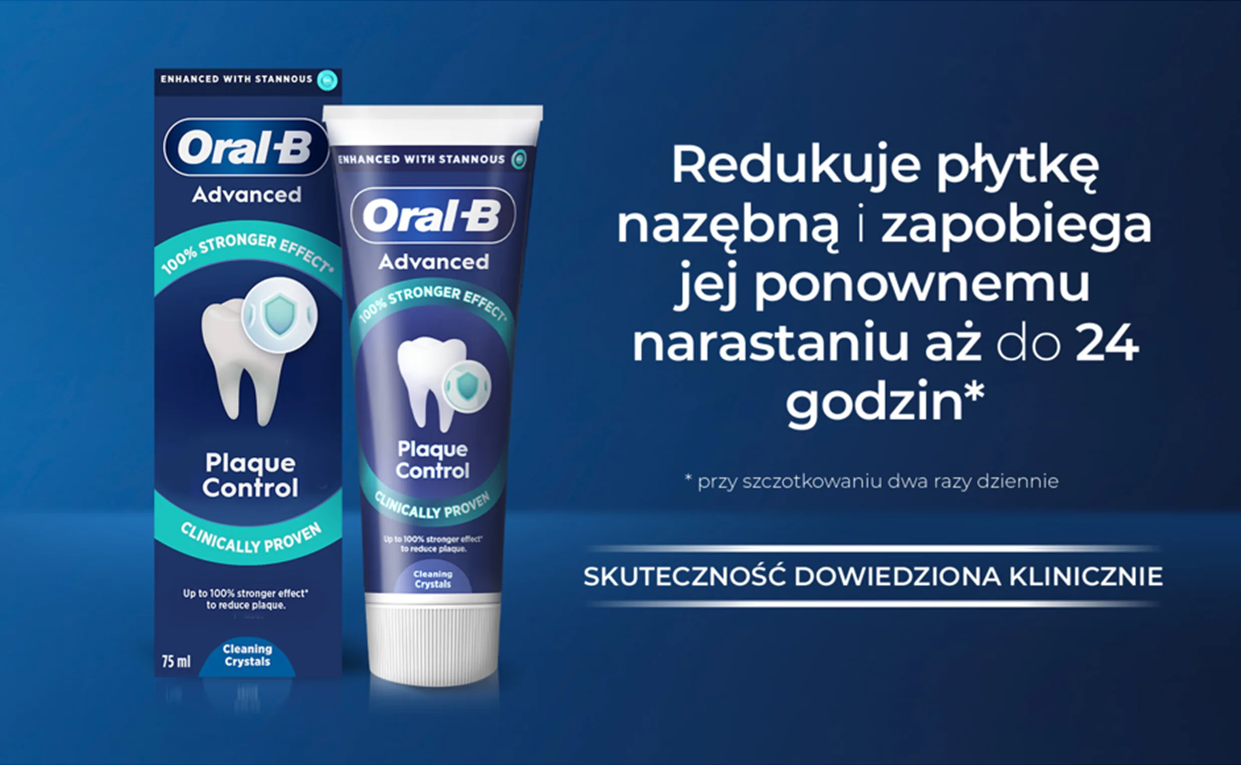 Oral-B Advanced Plaque Control Cleaning Crystals Pasta do Zębów 75 ml 