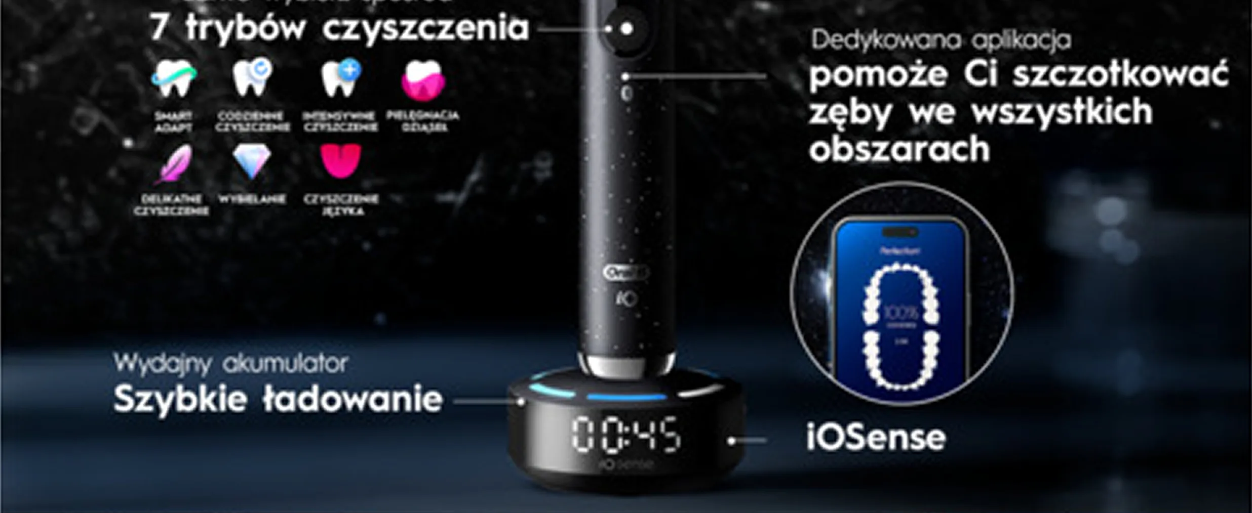 Oral-B iO 10 Szczoteczka Elektryczna, Kosmiczna Czerń 