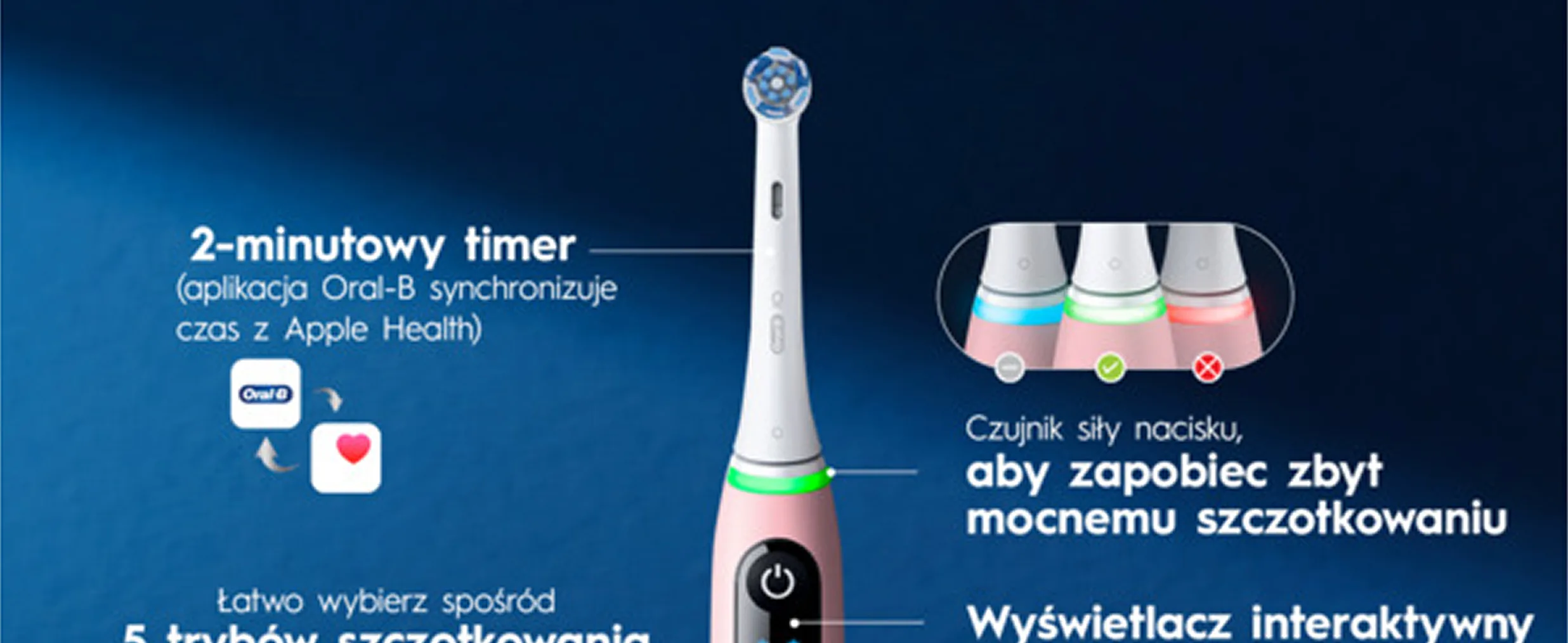  Oral-B iO 6 Szczoteczka Elektryczna | 2-Pak | Czarna & Różowa | 2 Końcówki 
