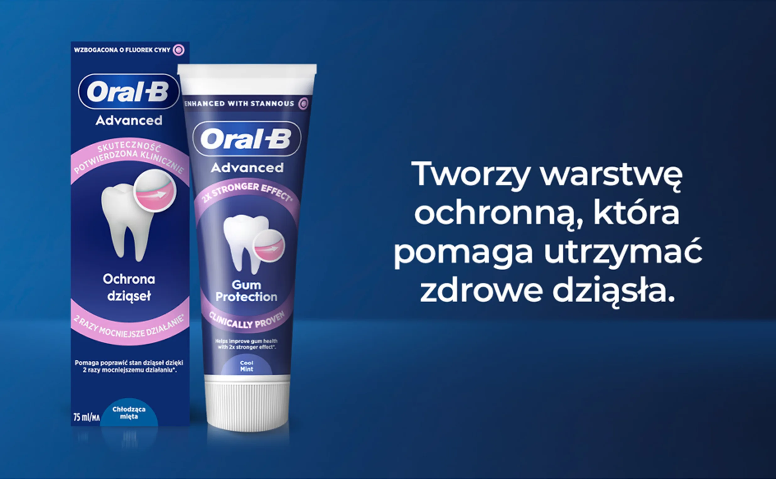 Oral-B Professional Gum Protection Chłodząca Mięta Pasta do Zębów o Smaku Mięty Pieprzowej i Mięty Zielonej 75 ml 