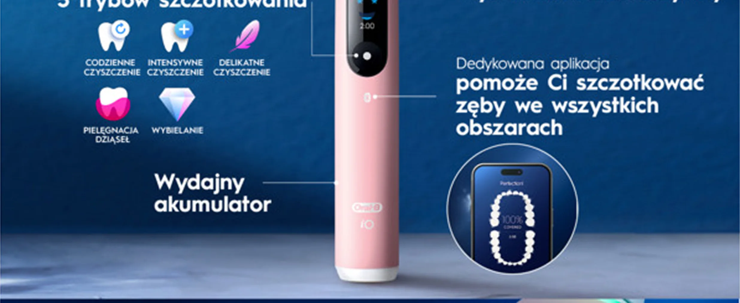  Oral-B iO 6 Szczoteczka Elektryczna | 2-Pak | Czarna & Różowa | 2 Końcówki 