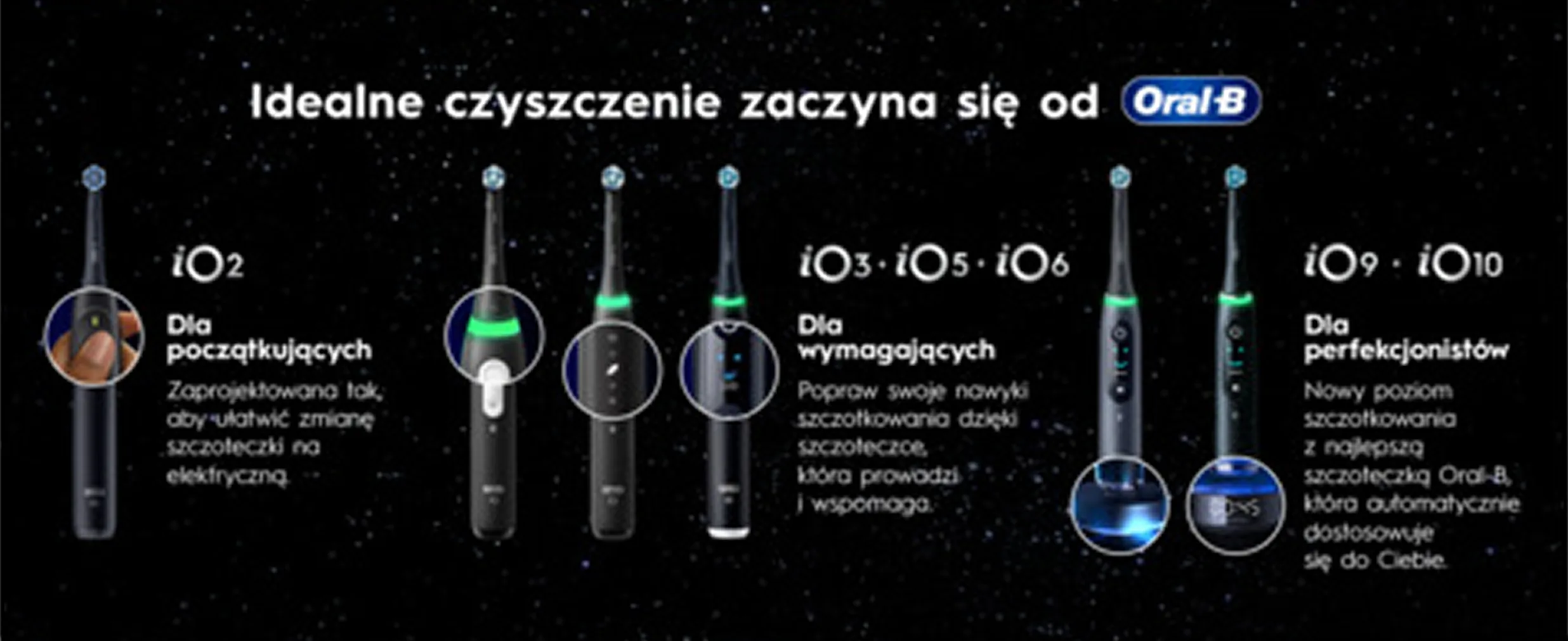 Oral-B iO 10 Szczoteczka Elektryczna, Kosmiczna Czerń 