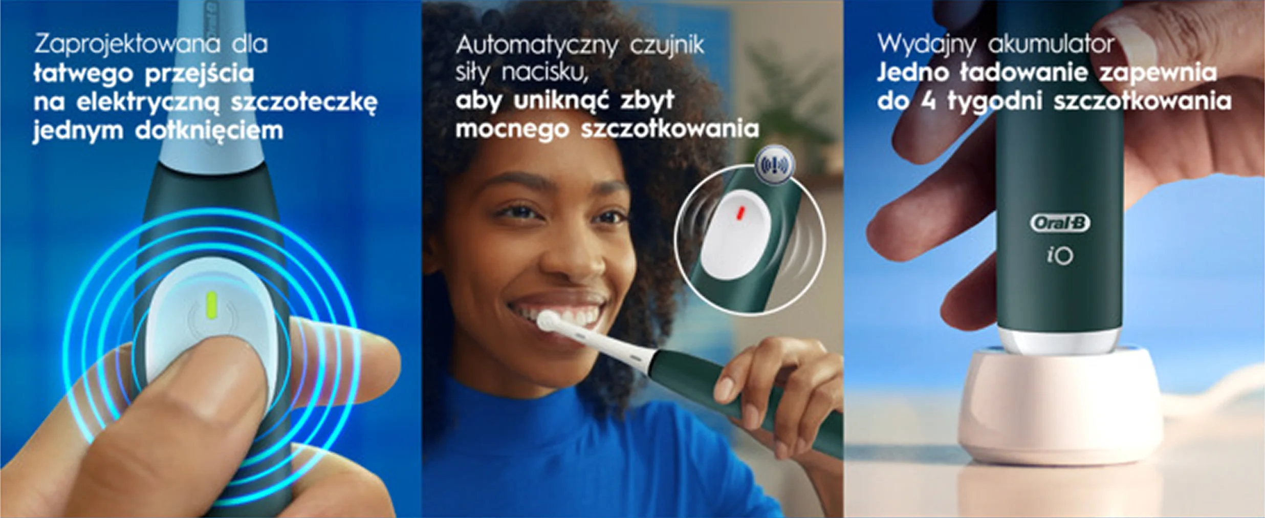 Oral-B iO 2 Szczoteczka Elektryczna | 2-Pak | Czarna & Zielona 