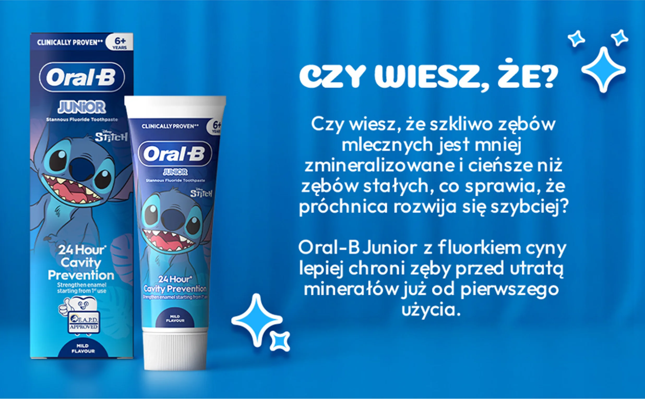 Oral-B Junior 6+ Lat, Stitch Pasta Do Zębów 75 ml 