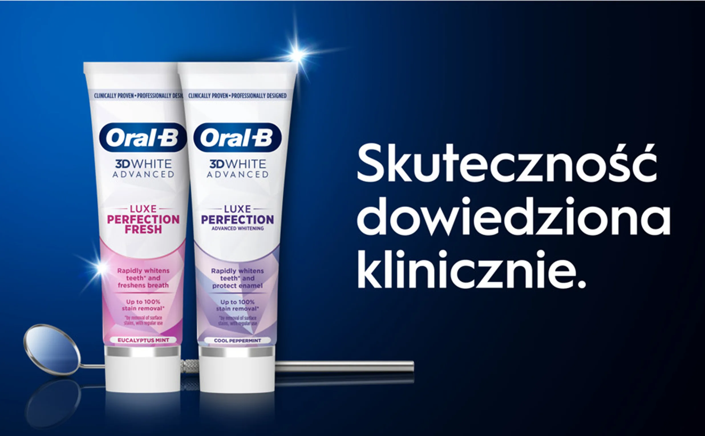 Oral-B 3D White Advanced Luxe Perfection Pasta Do Zębów, Orzeźwiająca mięta 75ml 