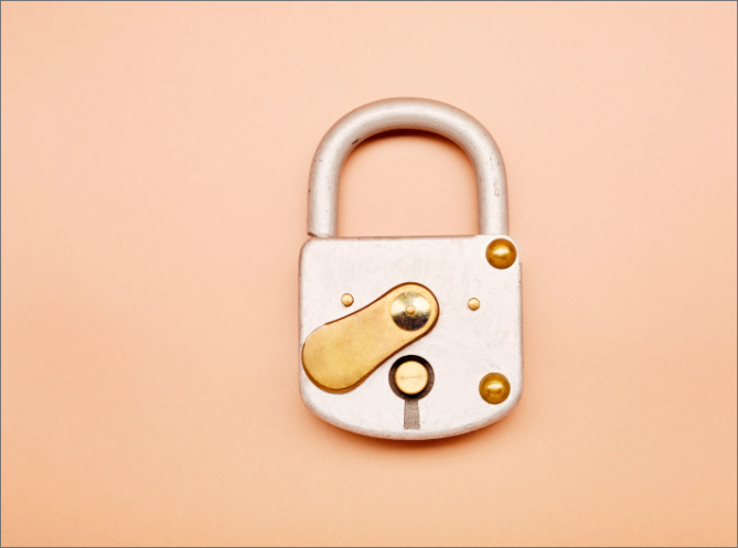 An image of a padlock without a key