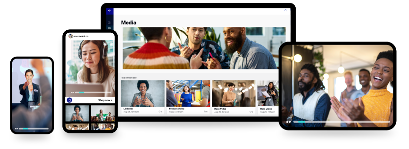 Internal Video Communication live streaming content on smartphones and tablets