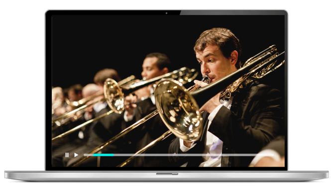 Live music concert video stream playing