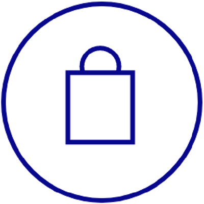 Shopping cart bag icon