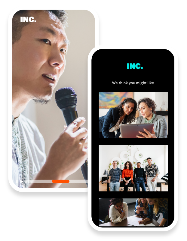 Brightcove CorpTV video stream content on smartphones