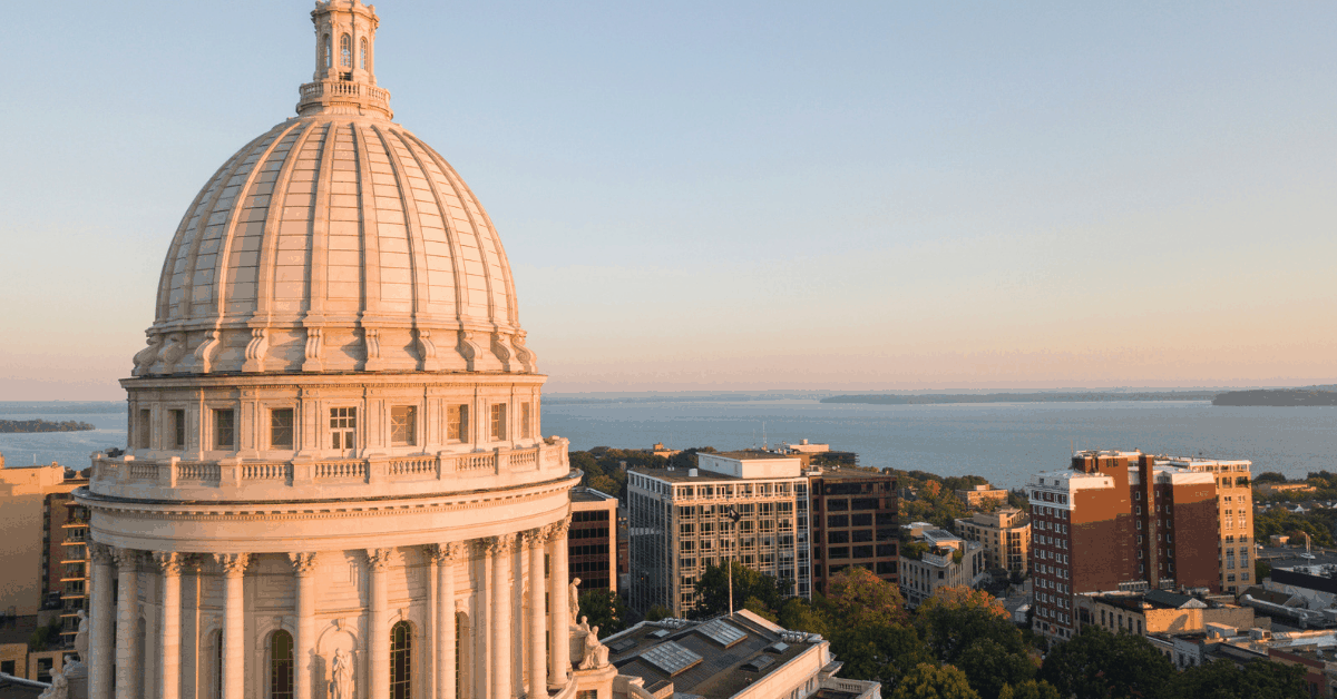 <figcaption> The Wisconsin State Capital in Madison.<em> Image credit: iStock</em></figcaption>