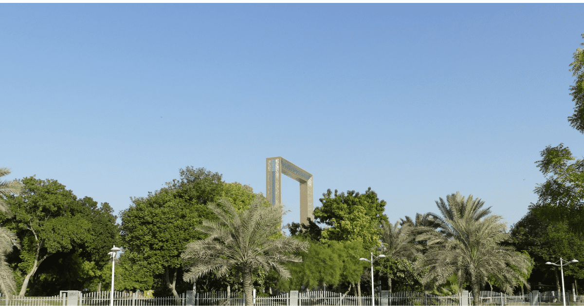 <figcaption class="wp-element-caption">Capture the iconic Dubai Frame from the stunning Zabeel Park.&nbsp;<em>Image credit: Ankur Panchbudhe/Flickr</em></figcaption>