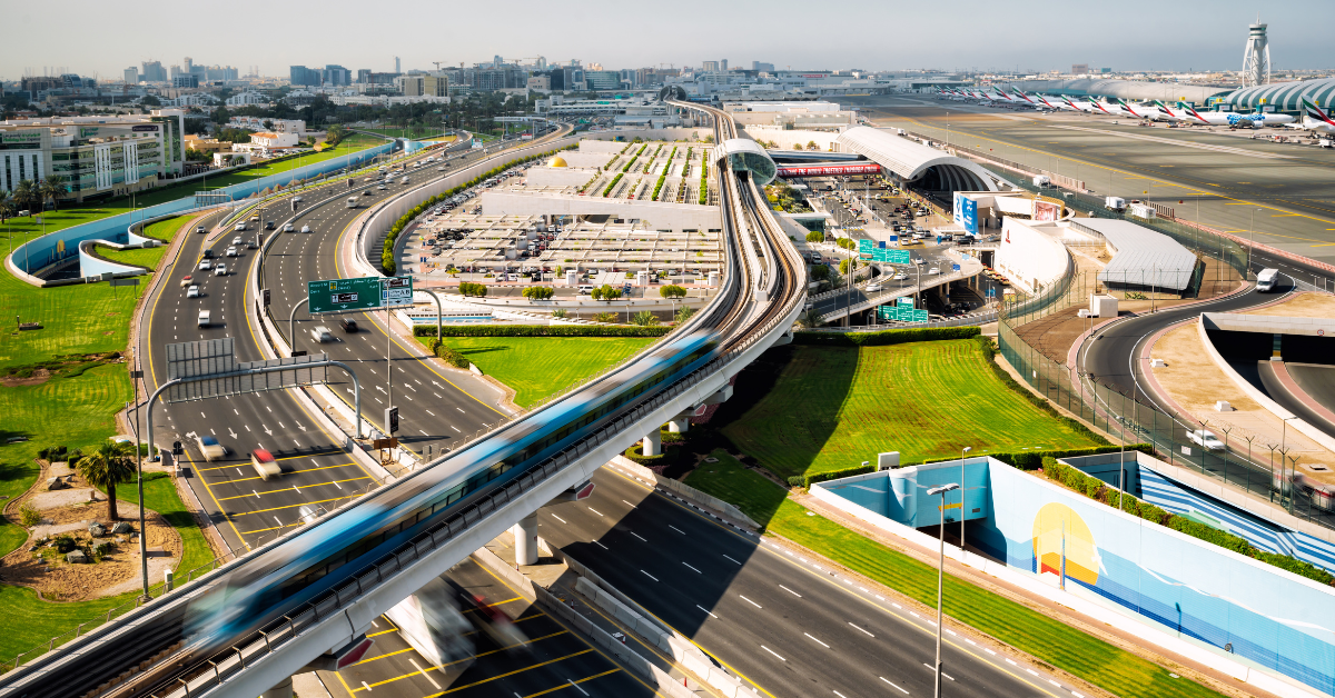 <figcaption class="wp-element-caption">The Dubai Metro is an efficient, and affordable way to get to the airport. <em>Image credit: Asia-Pacific Images Studio/Getty Images</em></figcaption>