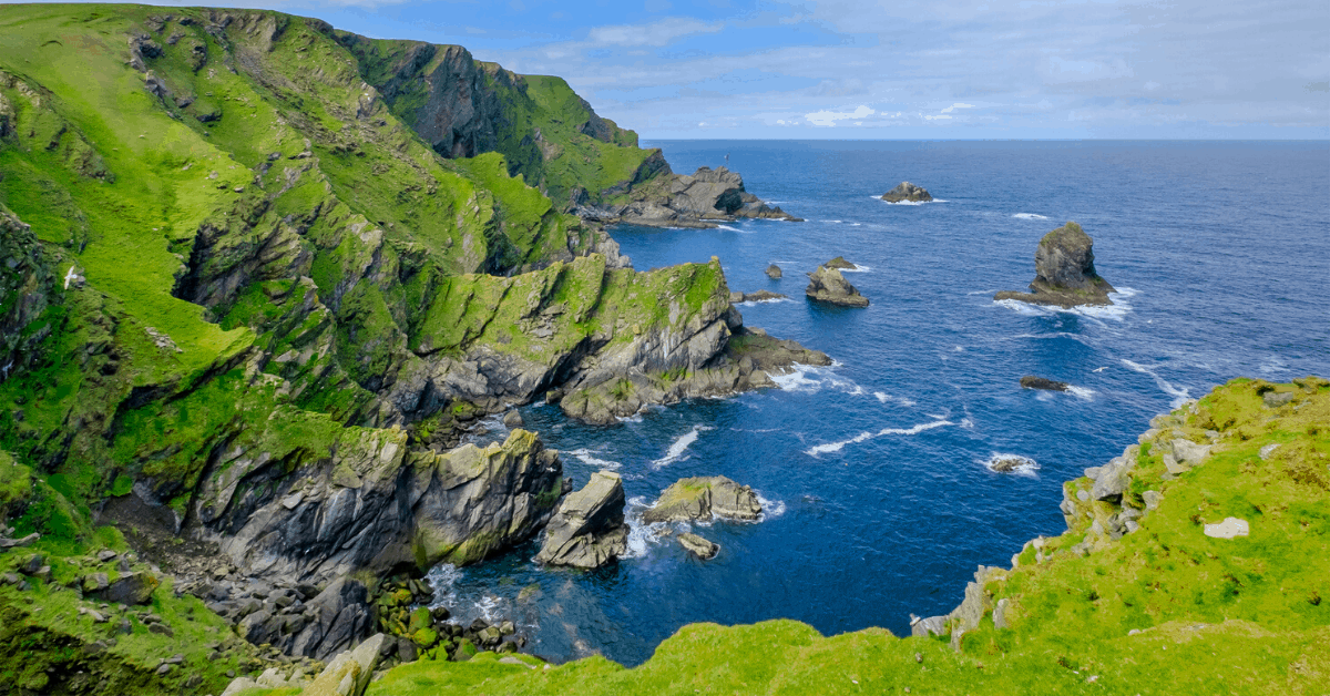 <figcaption>Hermaness National Nature Reserve on the island of Unst in the Shetland Islands.<em> Image credit: argalis/iStock</em></figcaption>