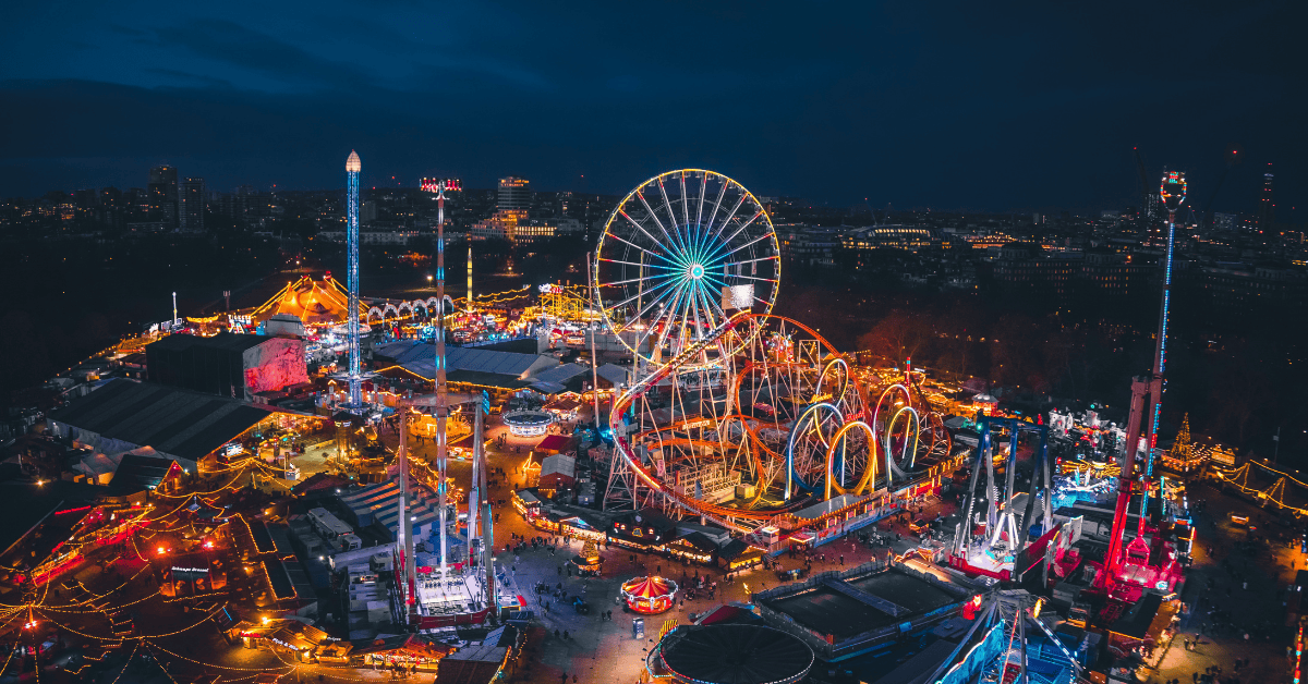 <figcaption class="wp-element-caption">Christmas theme park in Hyde Park, London. <em>Image credit: serts/Gettyimages</em></figcaption>