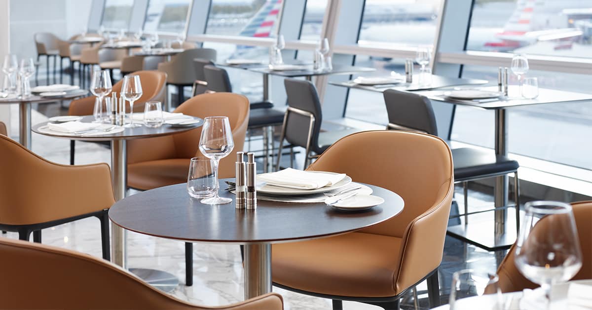 <figcaption>Take in glorious views from the Admirals Club lounge.<em> Image credit: American Airlines</em></figcaption>