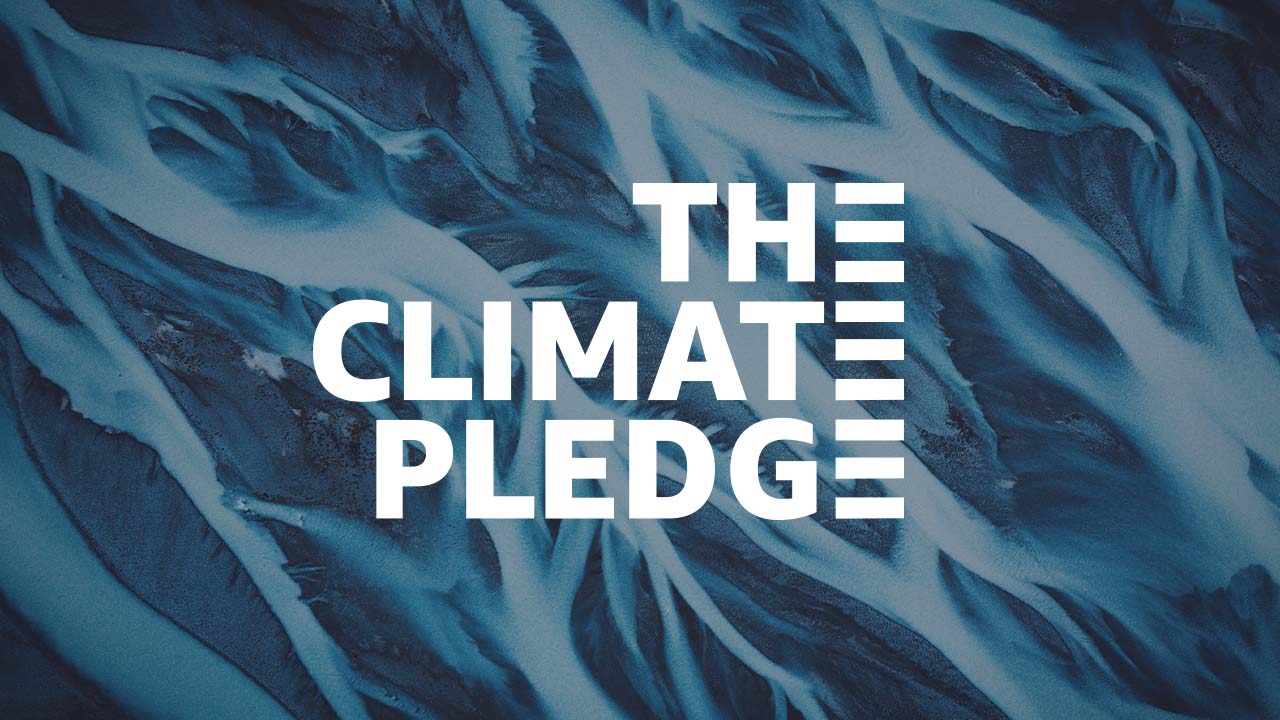 The logo for The Climate Pledge