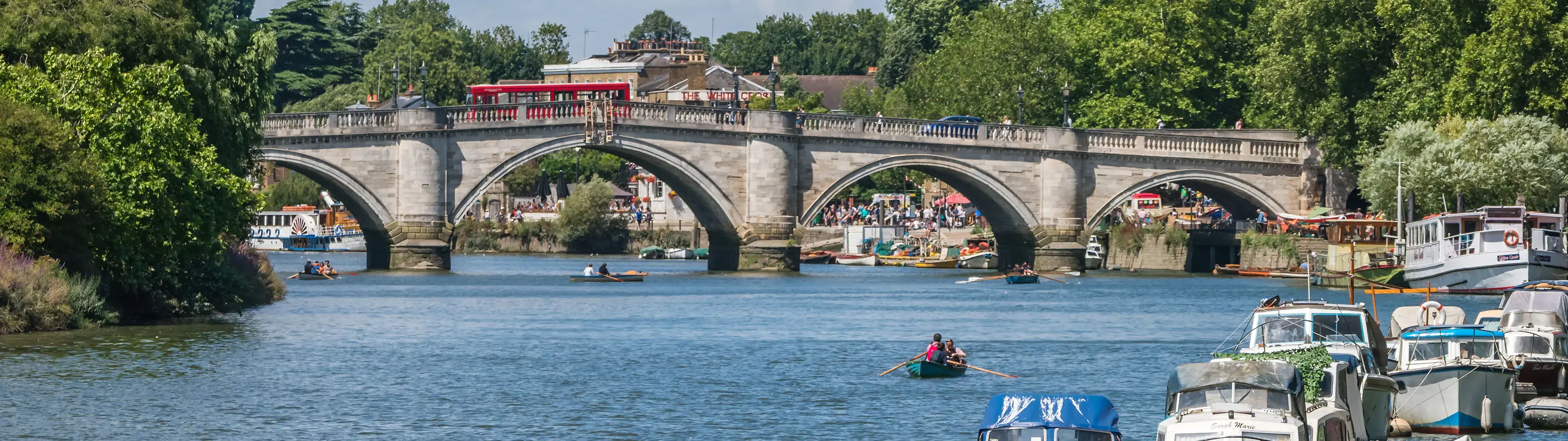 A bridge over the River Thames at Richmond.