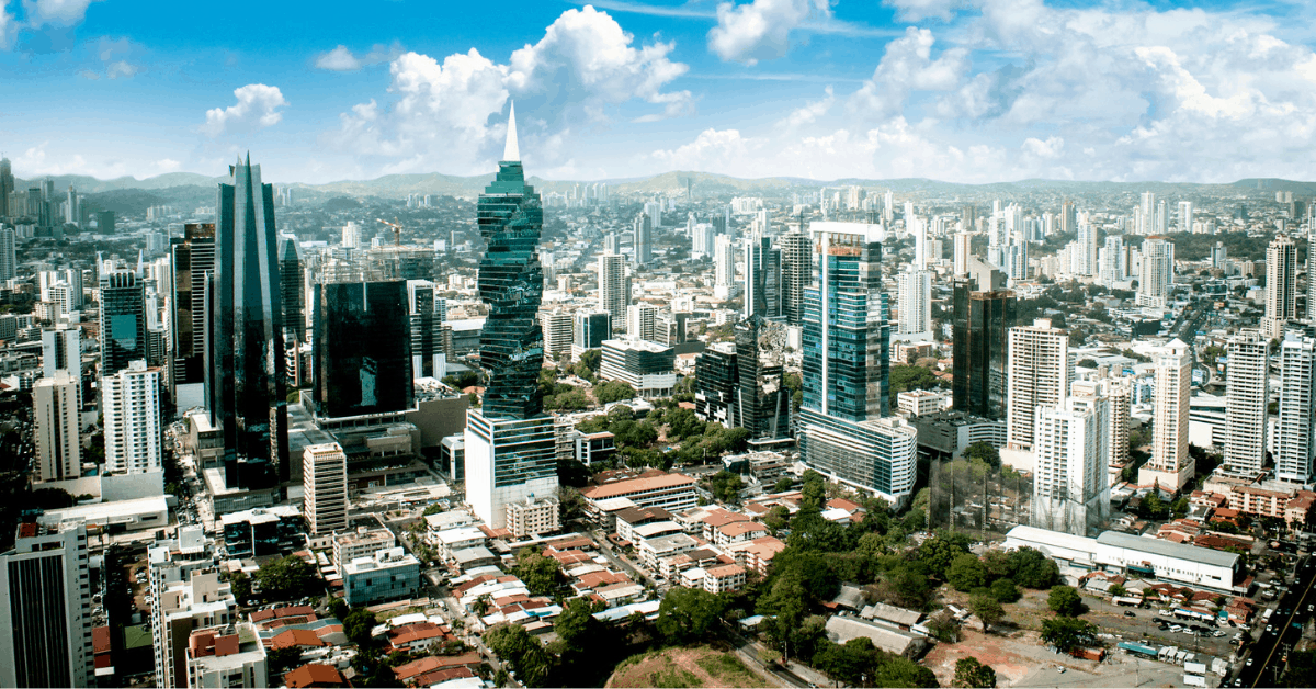 <figcaption>Aerial view of Panama City.<em> Image credit: Dadyus.-/iStock</em></figcaption>