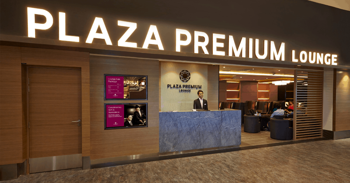 <figcaption>The Plaza Premium Lounge entrance at klia2, near Gate L7. Image credit: Plaza Premium Lounge</figcaption>