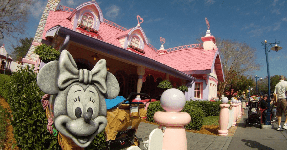 <figcaption class="wp-element-caption">Minnie's House, Disneyland Resort, CA. <em>Image credit: Inside the Magic/ Flickr</em></figcaption>