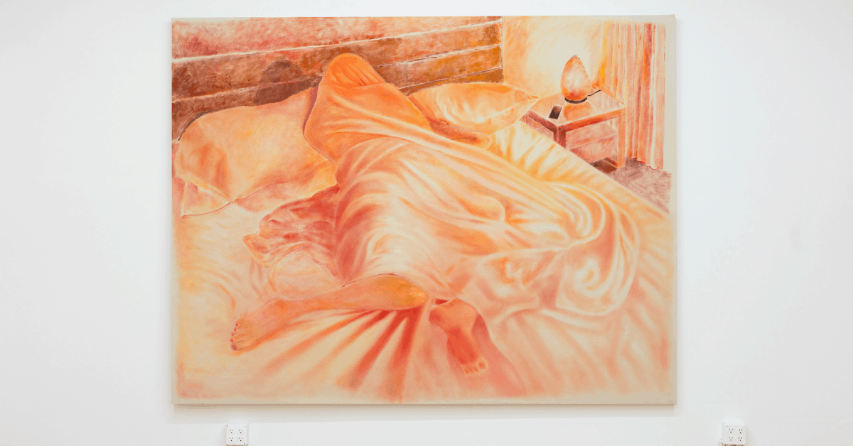 <figcaption>Starfish, oil on canvas, 97"x75", 2018. <em>Image credit: Sarah Thibault</em></figcaption>