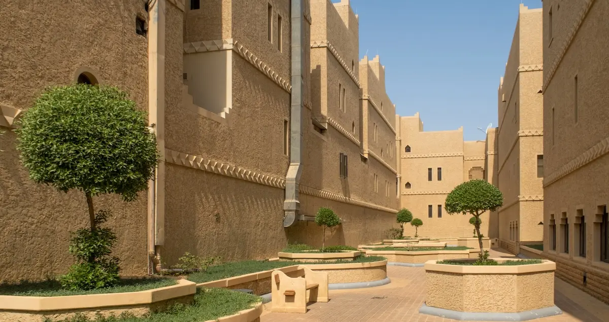Ornate buildings in Riyadh's Diplomatic Quarter.