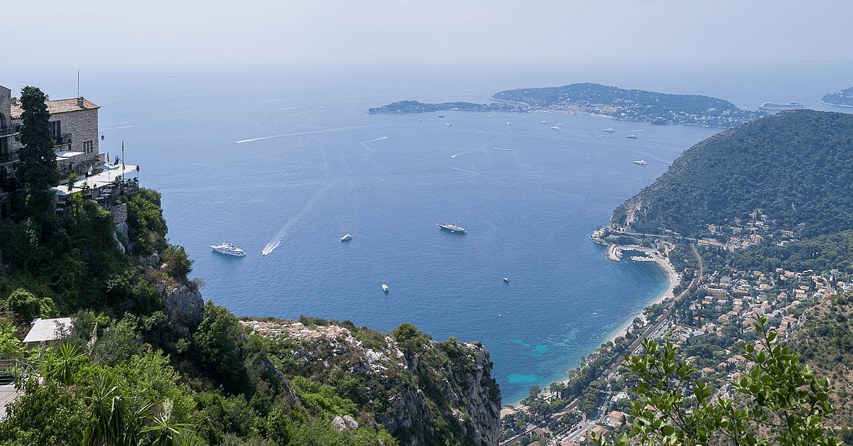 <figcaption class="wp-element-caption">Mediterranean coast, Eze, France. <em>Image credit: Wikimedia</em></figcaption>