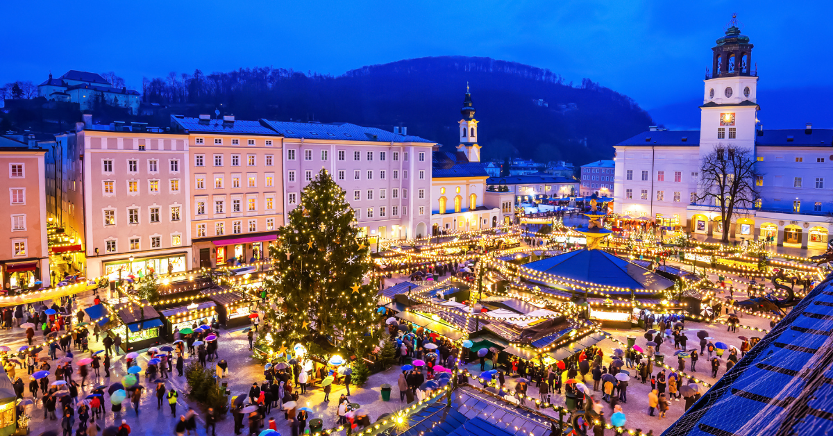 <figcaption class="wp-element-caption">Salzburg’s Christmas market. <em>Image credit: SCStock/Gettyimages</em></figcaption>