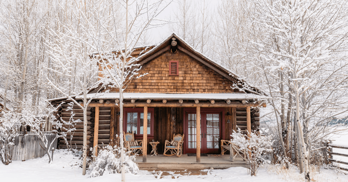 <figcaption>Stay at one of these unique lodges during winter.<em> Image credit: The Ranch at Rock Creek</em></figcaption>