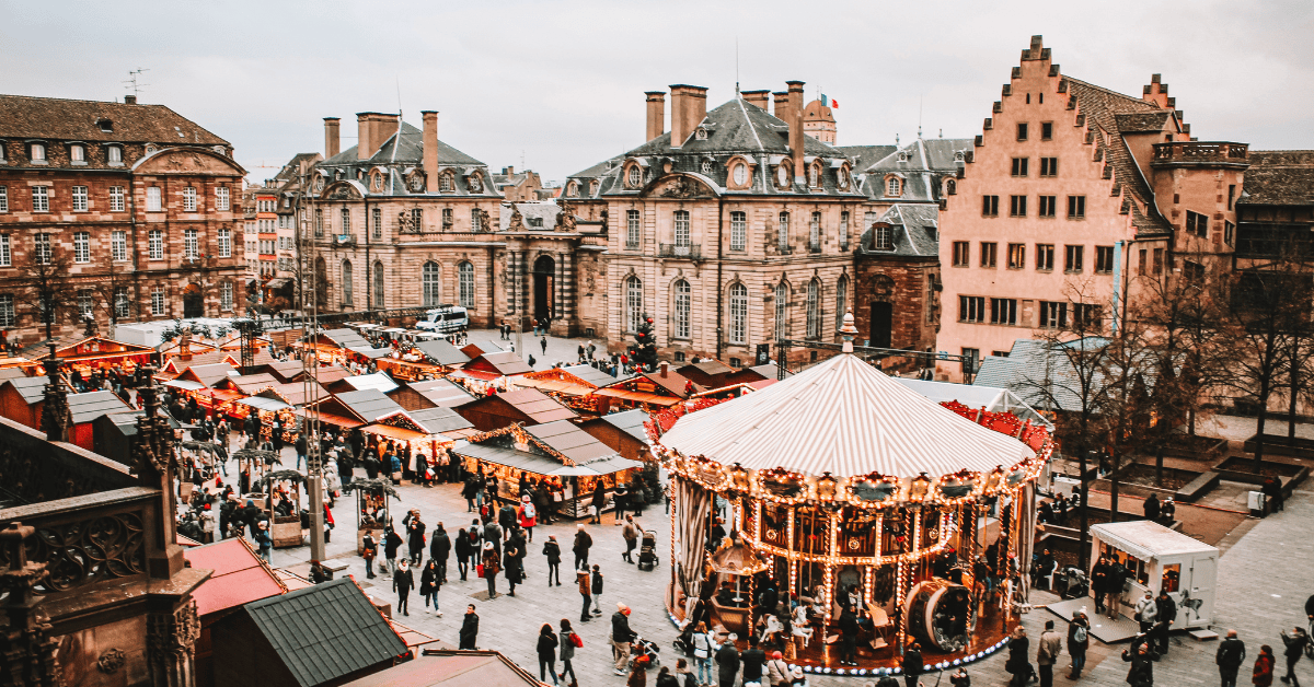 <figcaption class="wp-element-caption">Strasbourg’s Christmas market. <em>Image credit: Diego Martin Lopez/Gettyimages</em></figcaption>