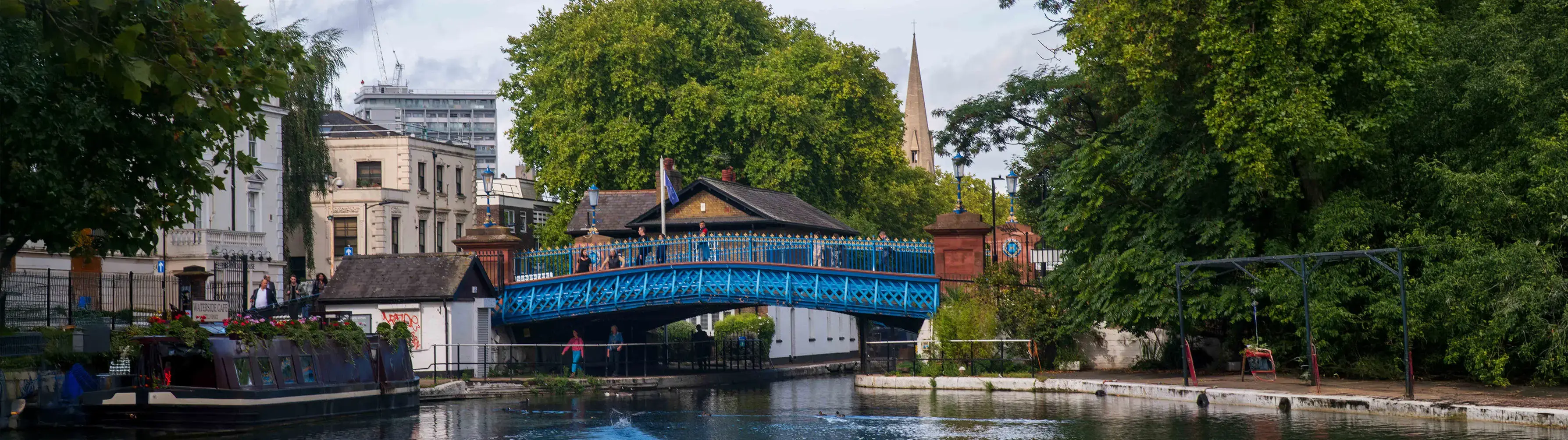 A canal near London's Maida Vale district.