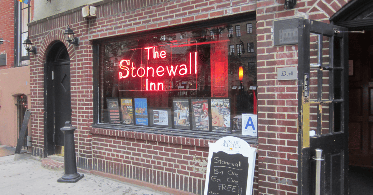 <figcaption class="wp-element-caption">Stonewall Inn, is a legendary landmark and the birthplace of the gay rights movement in New York. <em>Image credit: Wikimedia</em></figcaption>